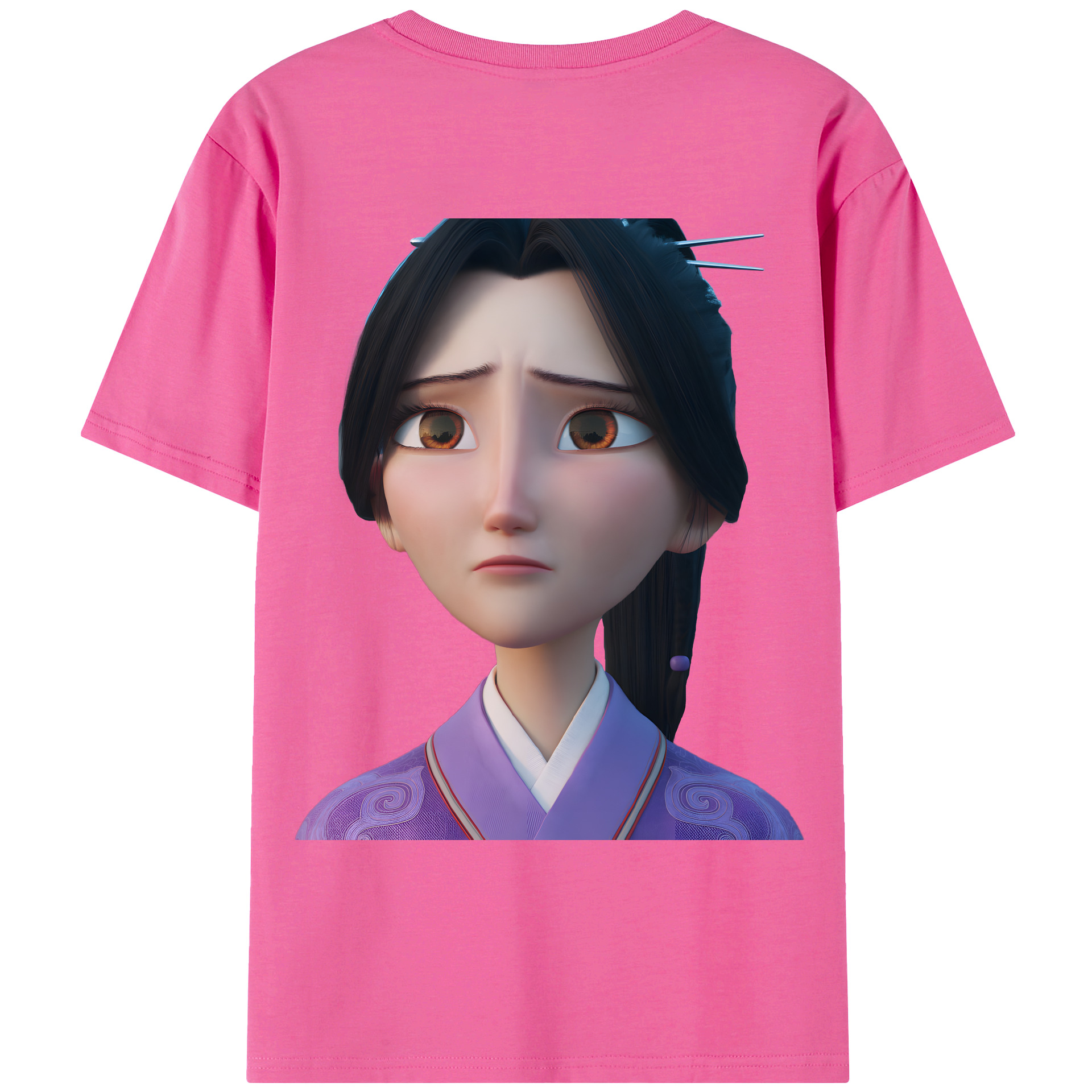 （画像用） Ne Zha 2 ナタ 魔童の大暴れ レディース半袖Tシャツ(バックプリント)
